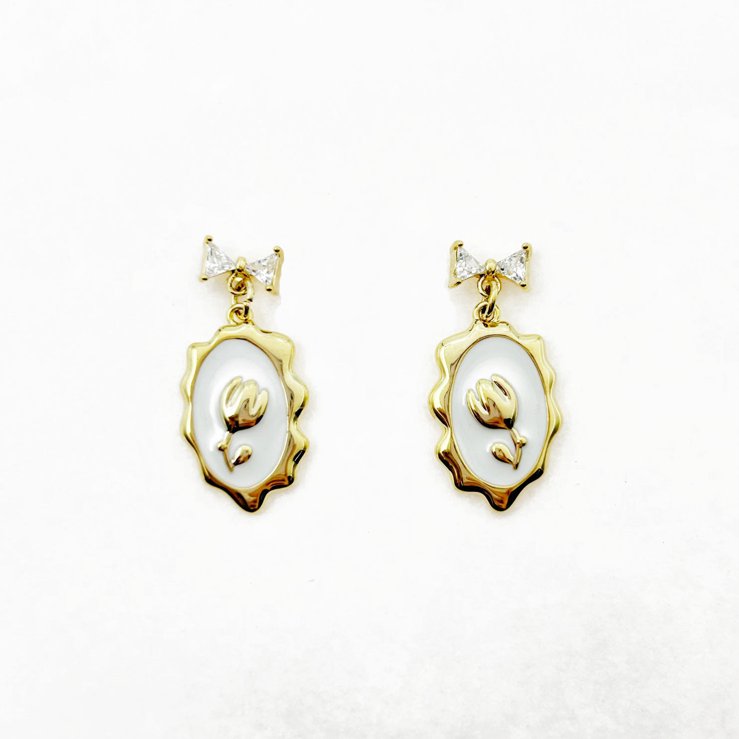 韓國 925純銀 水鑽 花朵 蝴蝶結 氣質 造型 垂墜感 耳針式耳環