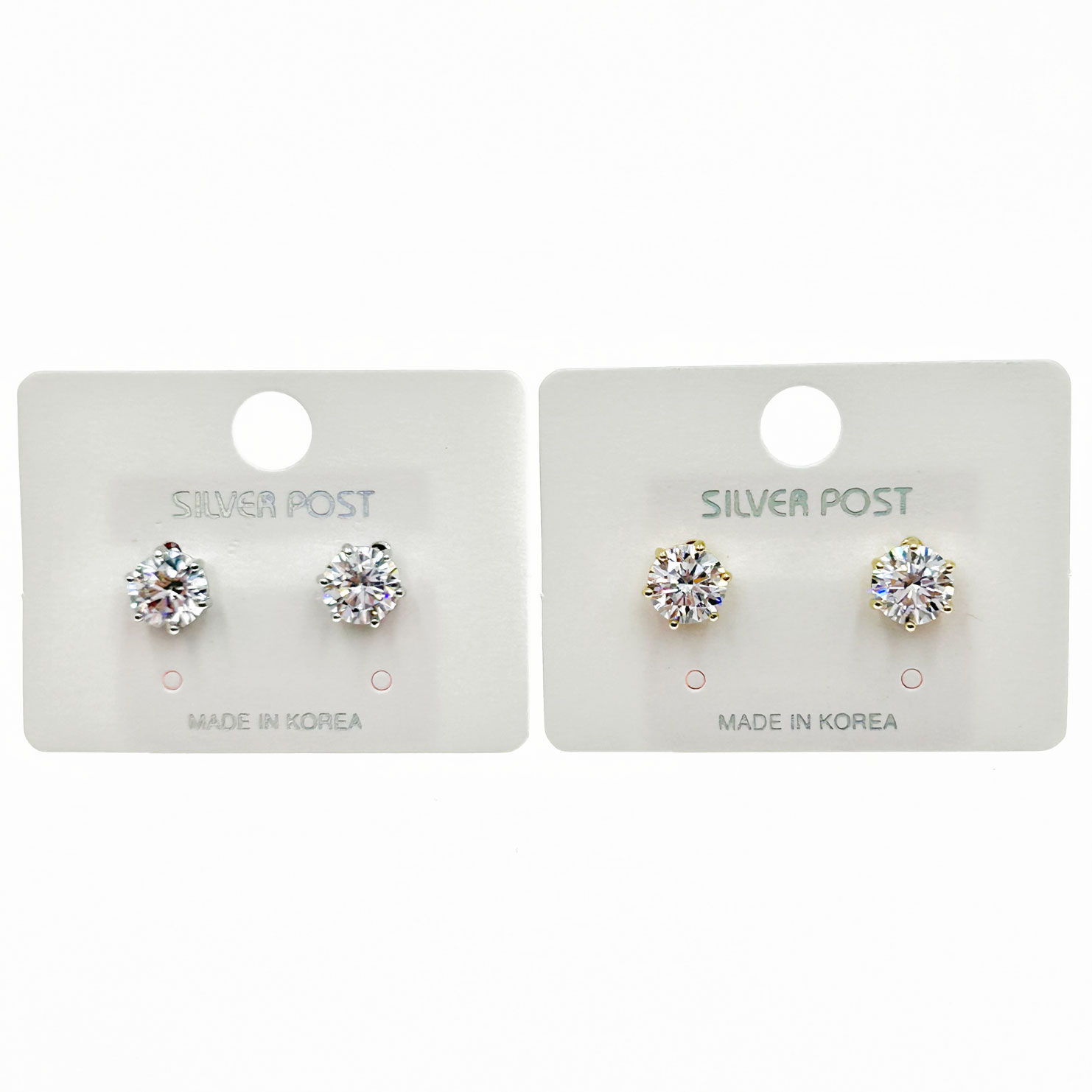 韓國 925純銀 水鑽 單鑽 造型 兩色 耳針耳環