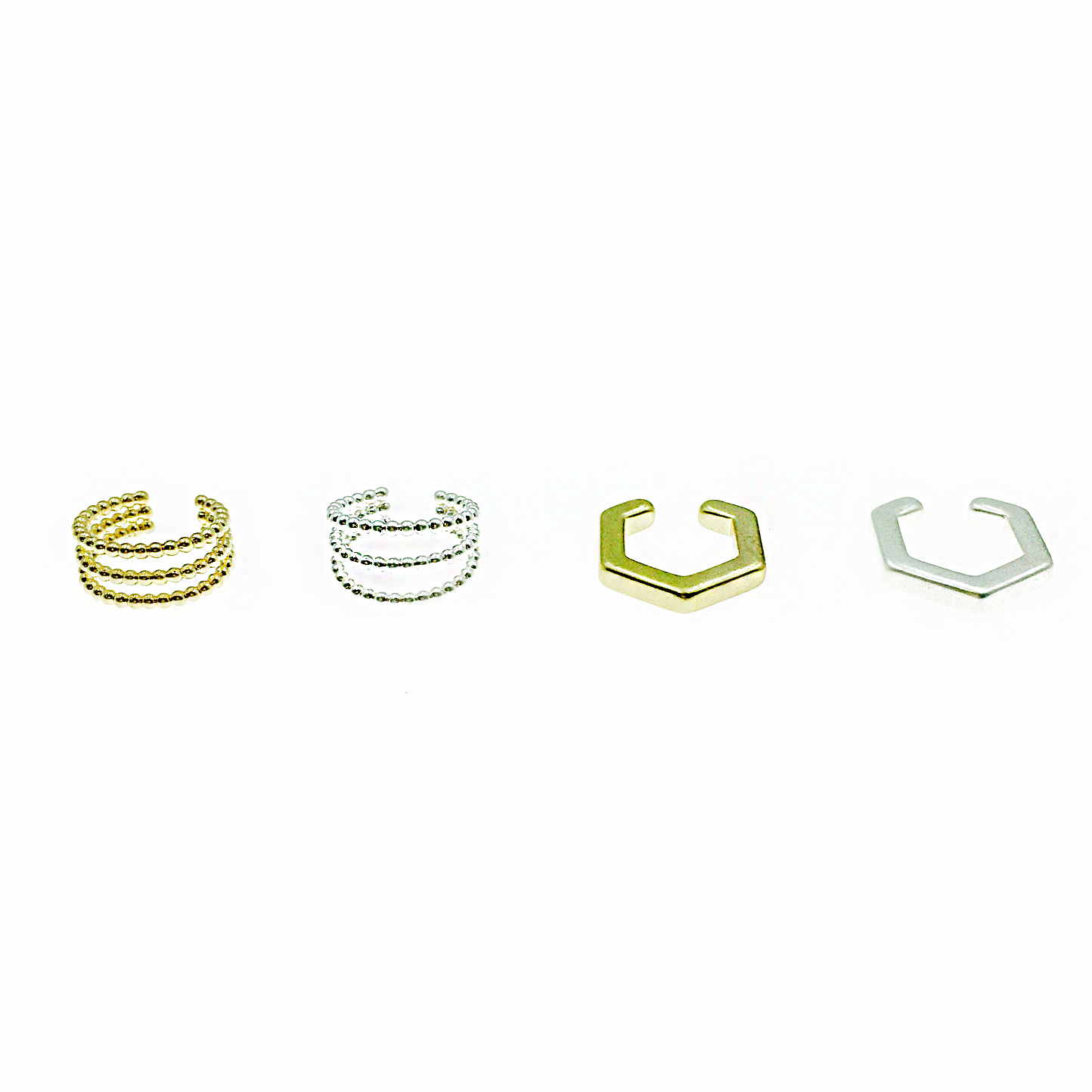 韓國 金屬 三環 造型 兩款 兩色 耳骨夾