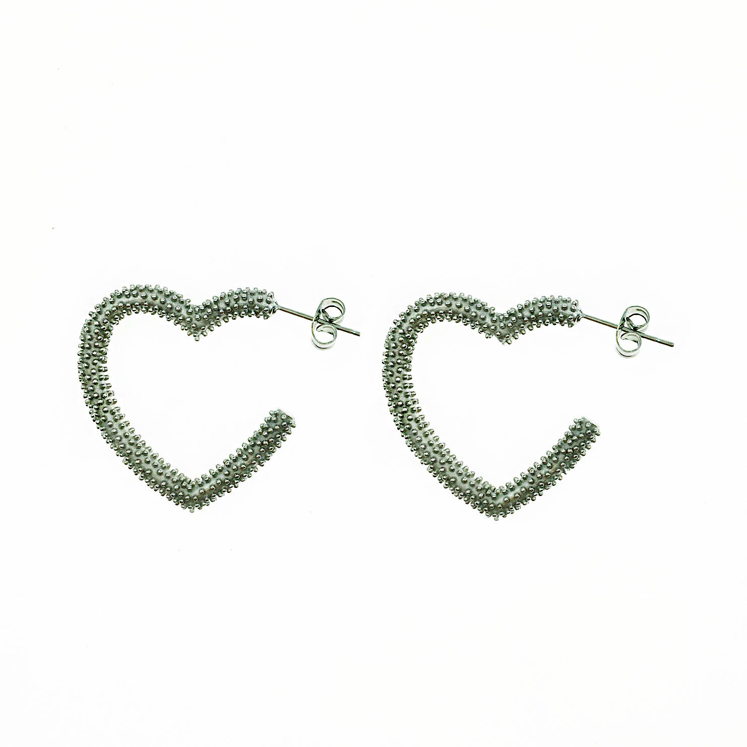 韓國 不銹鋼 金屬 愛心 造型 耳針式耳環