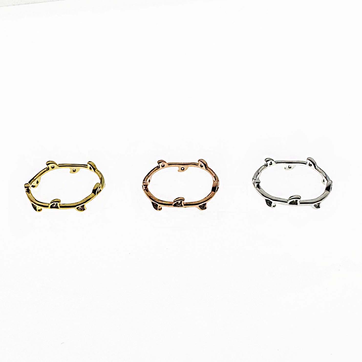 韓國 水鑽 藤蔓 樹葉 造型 精緻 三色 戒指
