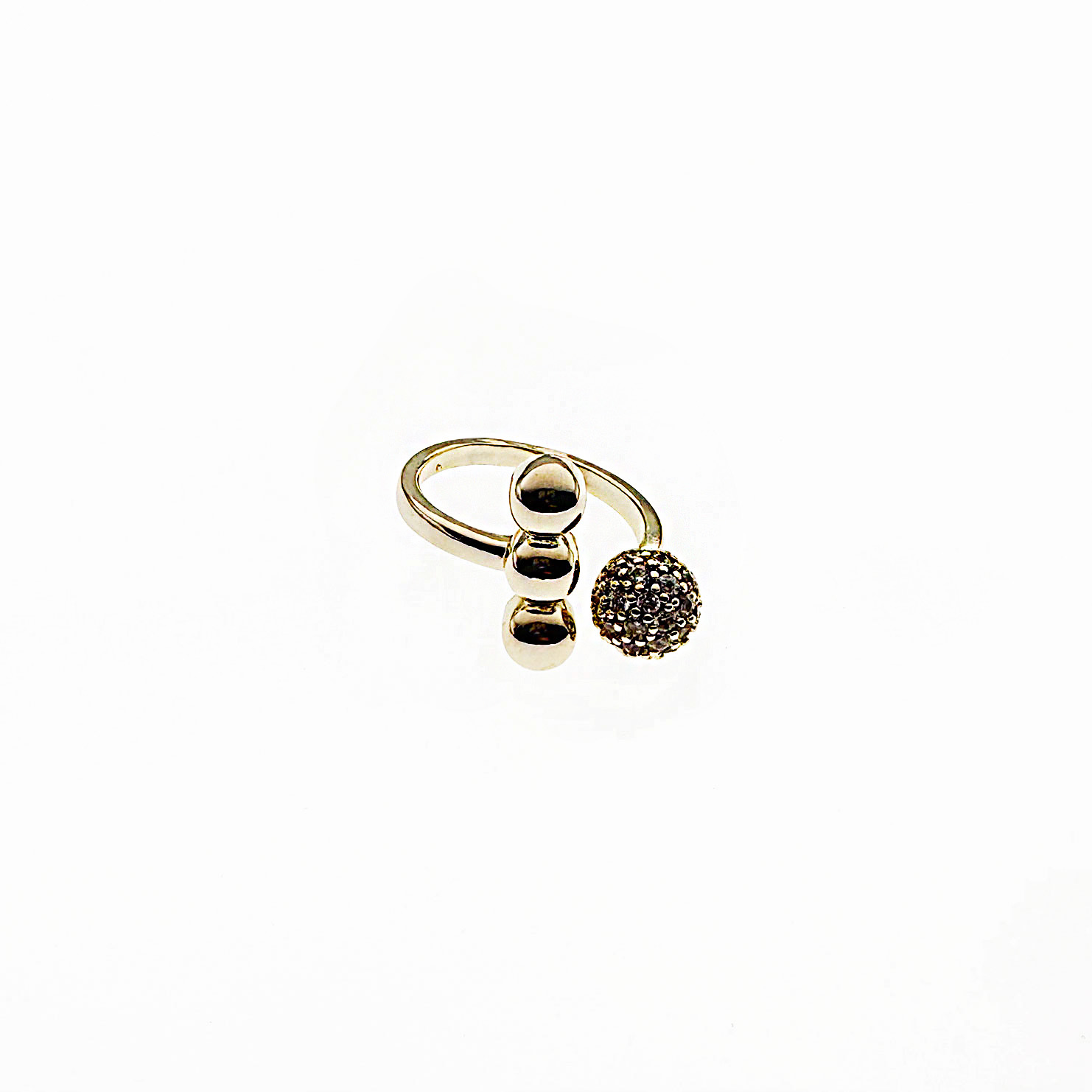 韓國 水鑽 金屬 排列 精緻 可調式 戒指