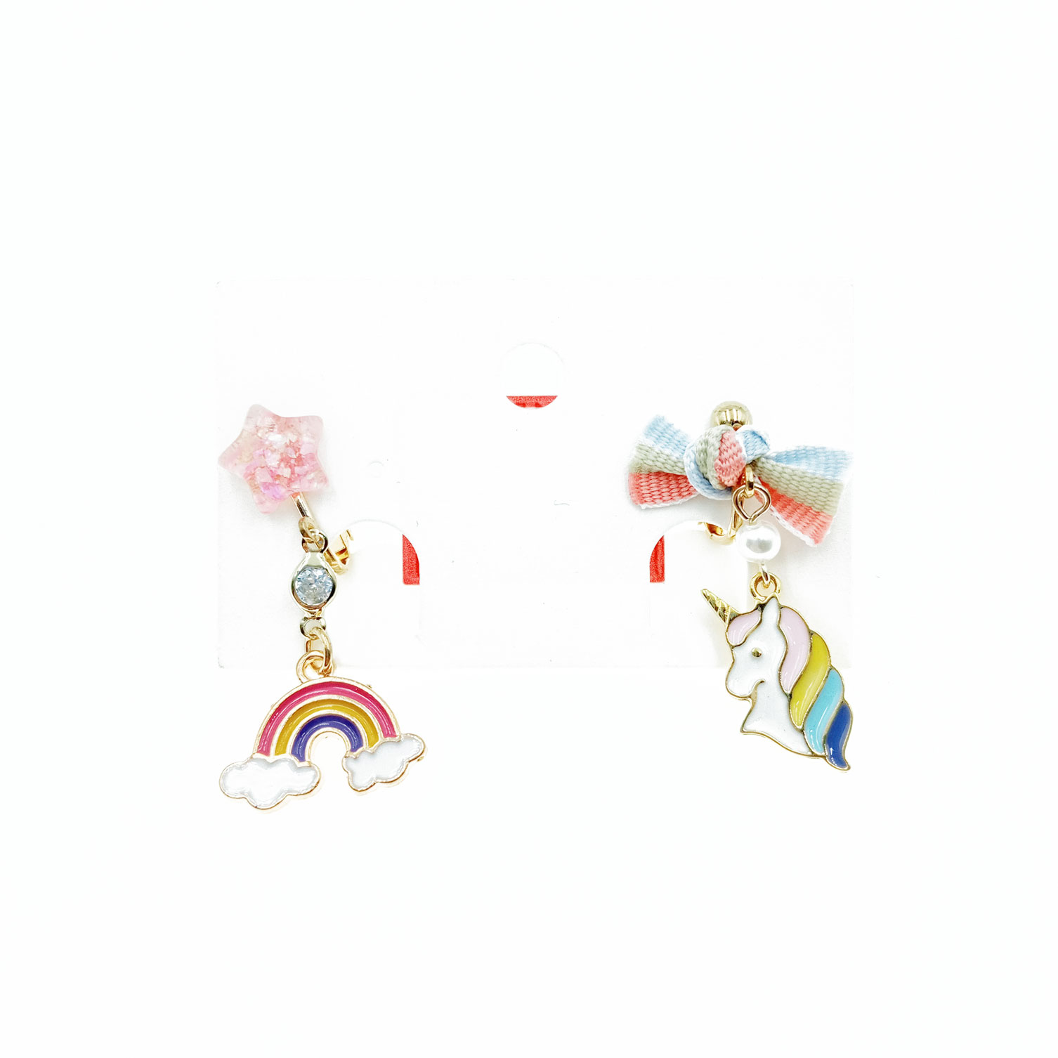 韓國 童話 繽紛 獨角獸 造型 設計 耳夾