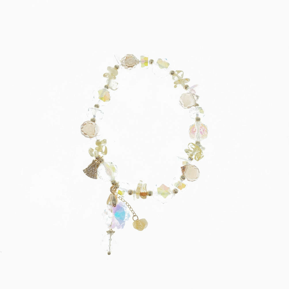 韓國 琉璃珠 鑲鑽 水晶 雪花 造型 手鍊