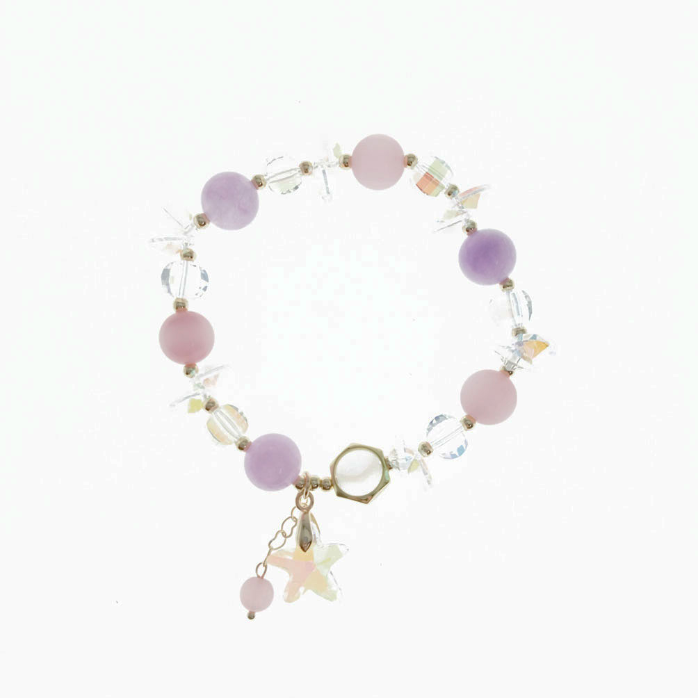 韓國 琉璃珠 鑲鑽 水晶 海星 造型 手鍊