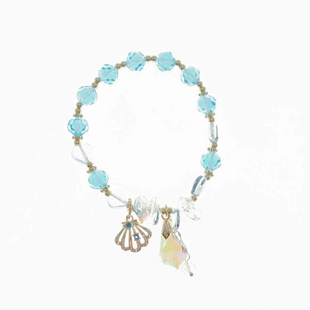 韓國 琉璃珠 鑲鑽 水晶 藍寶石 貝殼 造型 手鍊