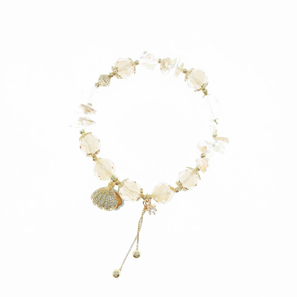 韓國 琉璃珠 鑲鑽 水晶 貝殼 造型 手鍊