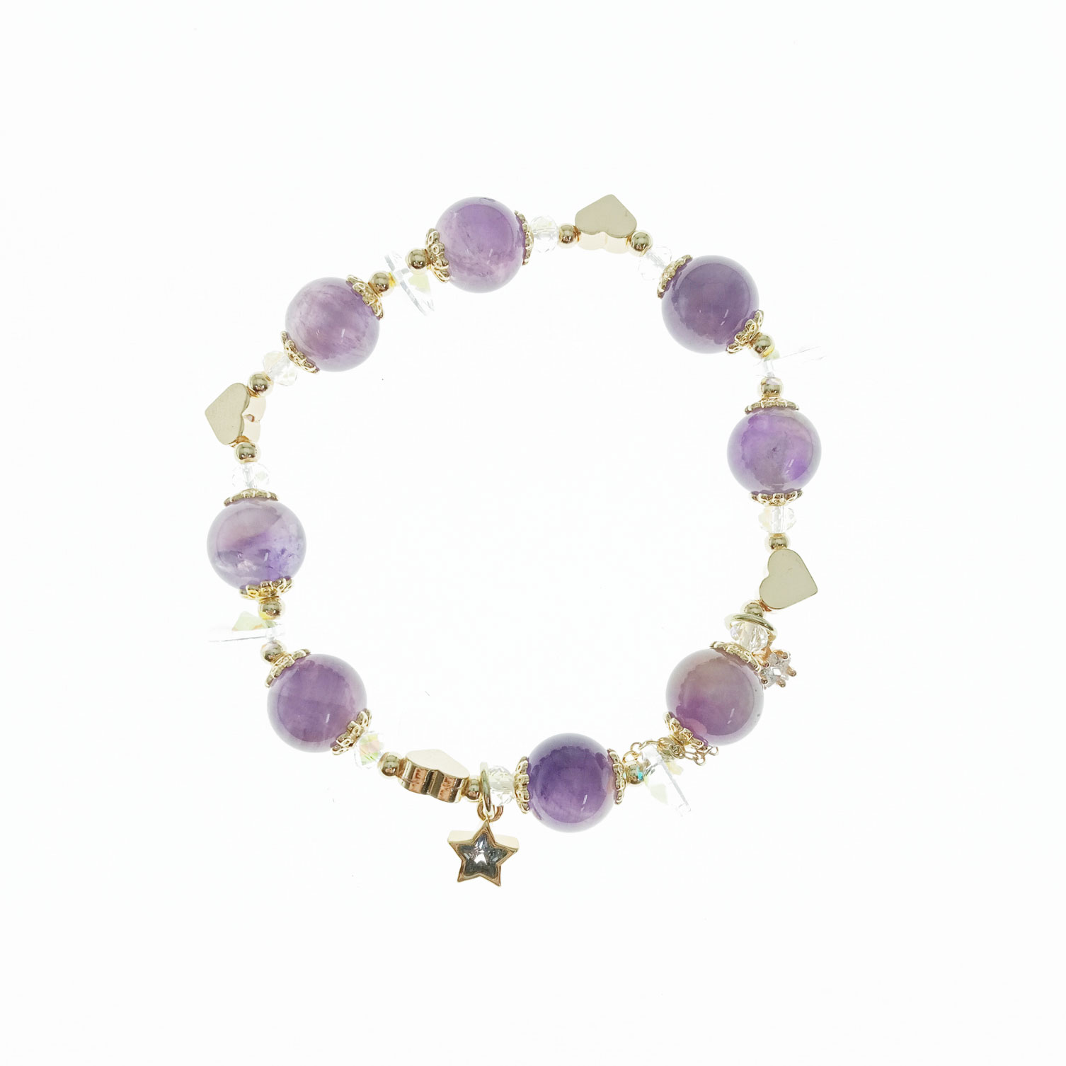 韓國 琉璃珠 愛心 星星 珍珠 造型 手鍊