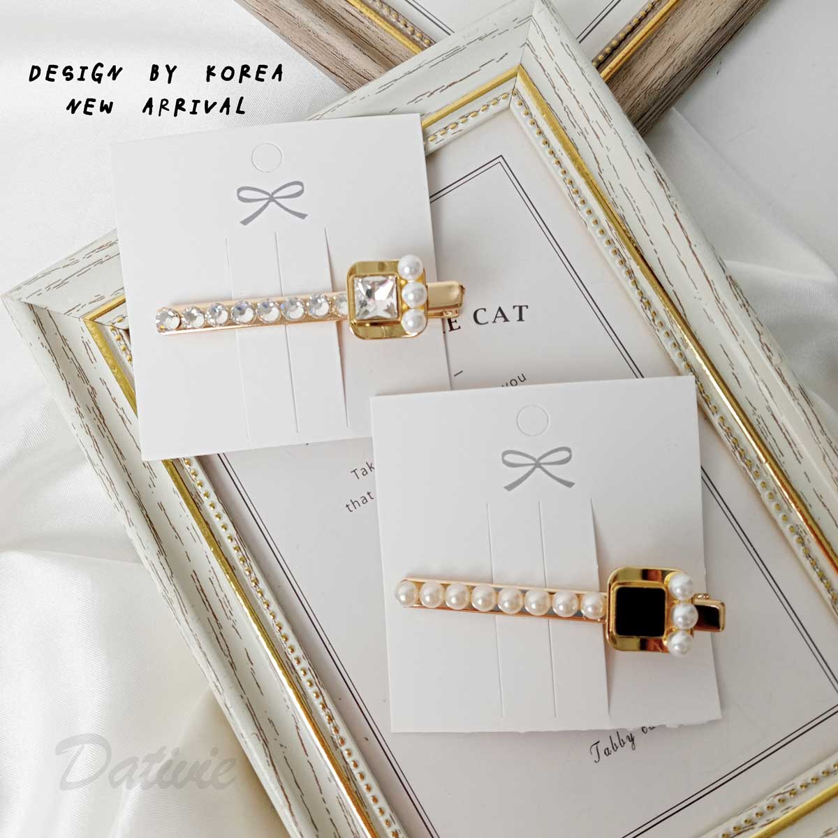 鑲鑽 寶石 珍珠 質感 造型 壓夾 