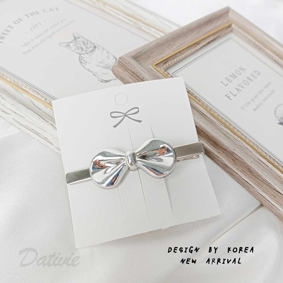 可愛 蝴蝶結 造型 質感 壓夾