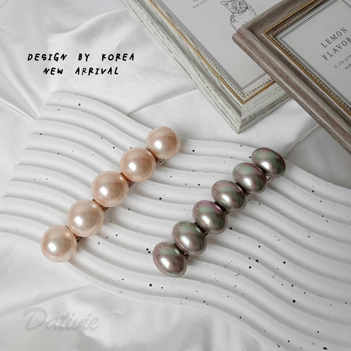 透亮 珠光 造型 質感 彈簧夾