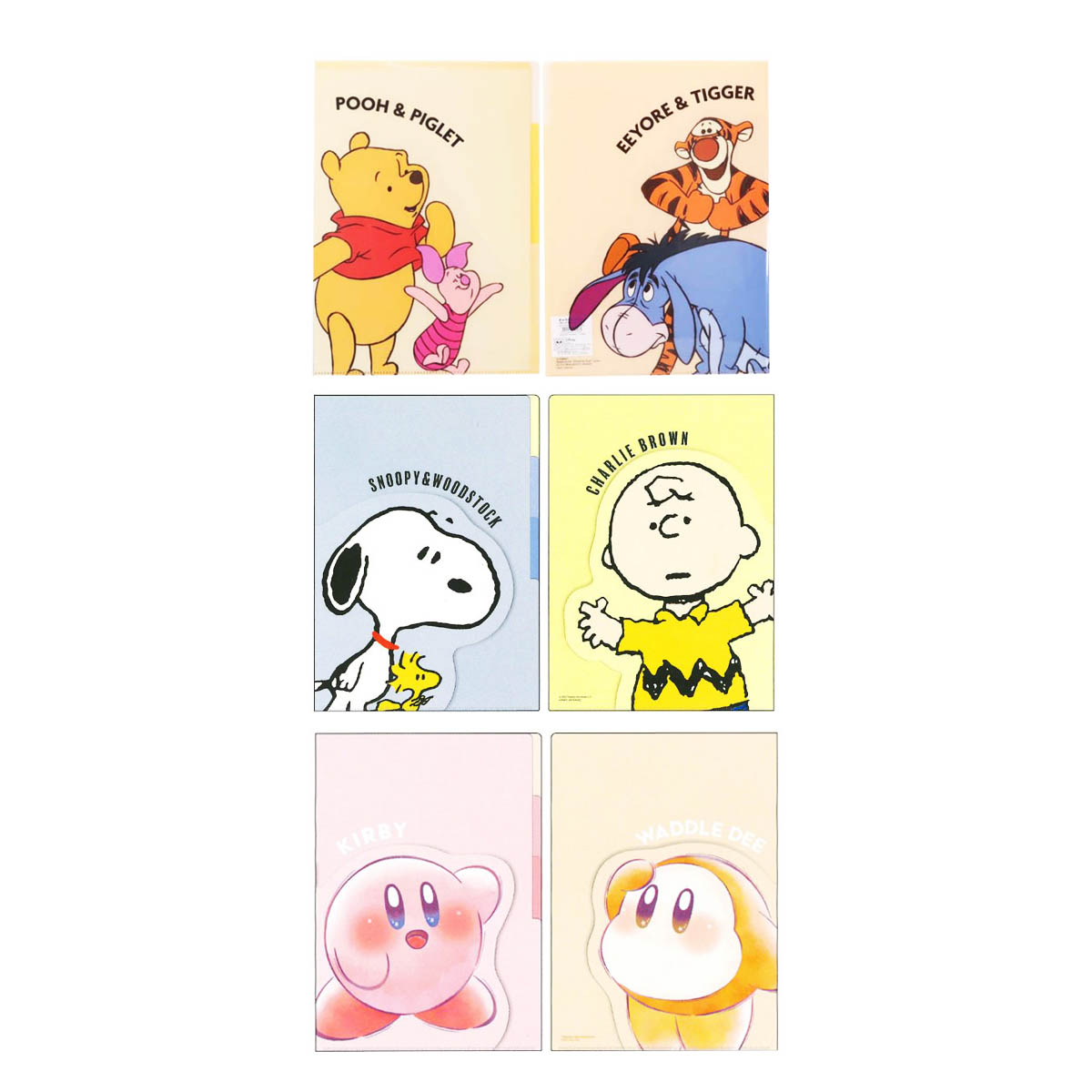 多層資料夾-史努比 SNOOPY 星之卡比 Kirby 星のカービィ小熊維尼 winnie the pooh 迪士尼 DISNEY 日本進口正版授權