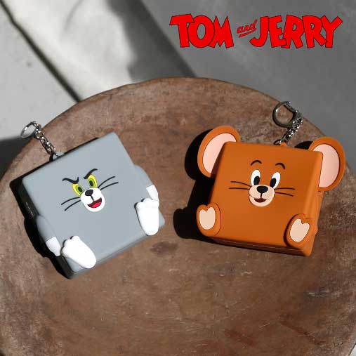 矽膠零錢包吊飾-湯姆貓與傑利鼠 Tom and Jerry 日本進口正版授權