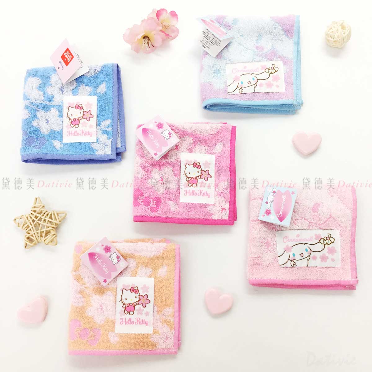 純棉小方巾手帕 22×22cm-三麗鷗 Sanrio 日本進口正版授權