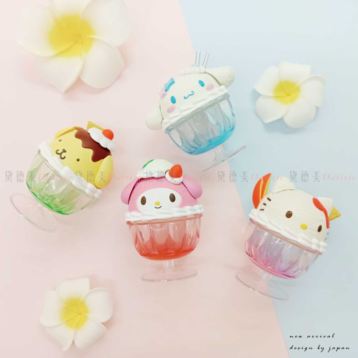角色甜品小盒子扭蛋 全四種-三麗鷗 Sanrio 日本進口正版授權