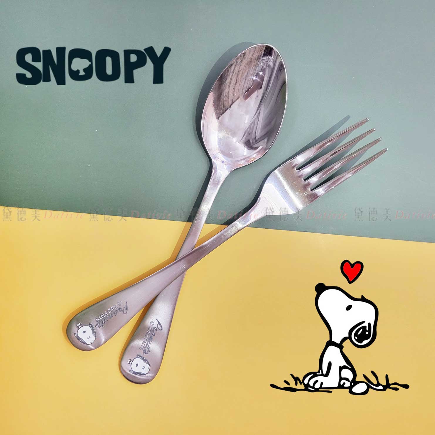 不鏽鋼湯匙&叉子-史努比 SNOOPY PEANUTS 日本進口正版授權