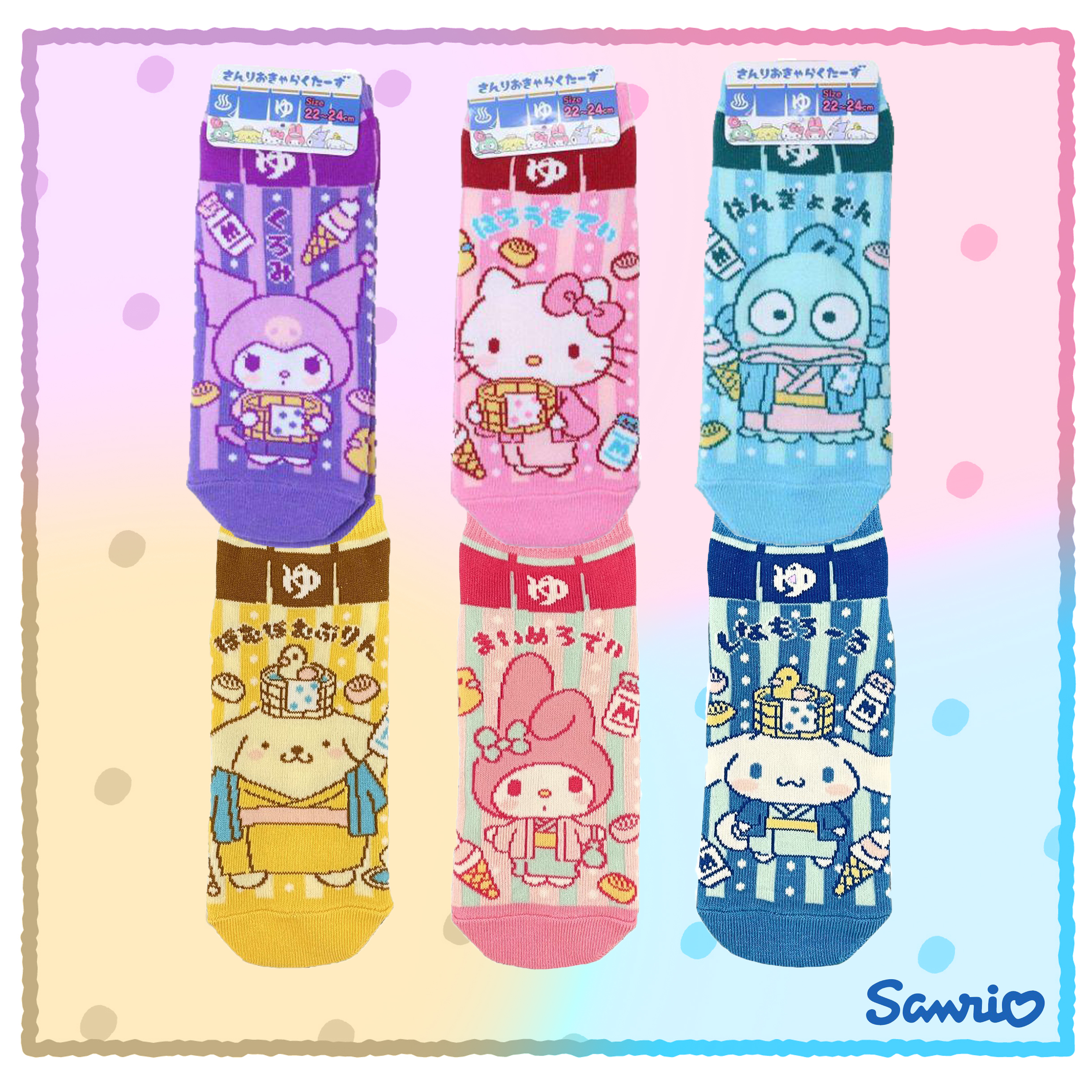 襪子 22-24cm-三麗鷗 Sanrio 日本進口正版授權