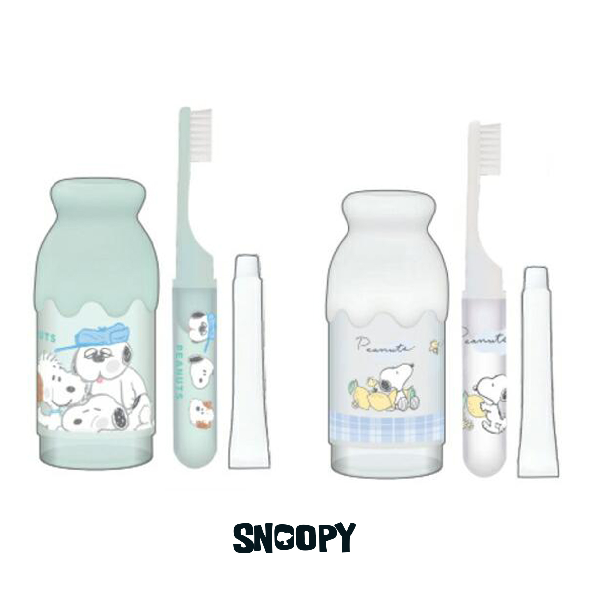 攜帶式牙刷旅行組-史努比 SNOOPY PEANUTS 日本進口正版授權