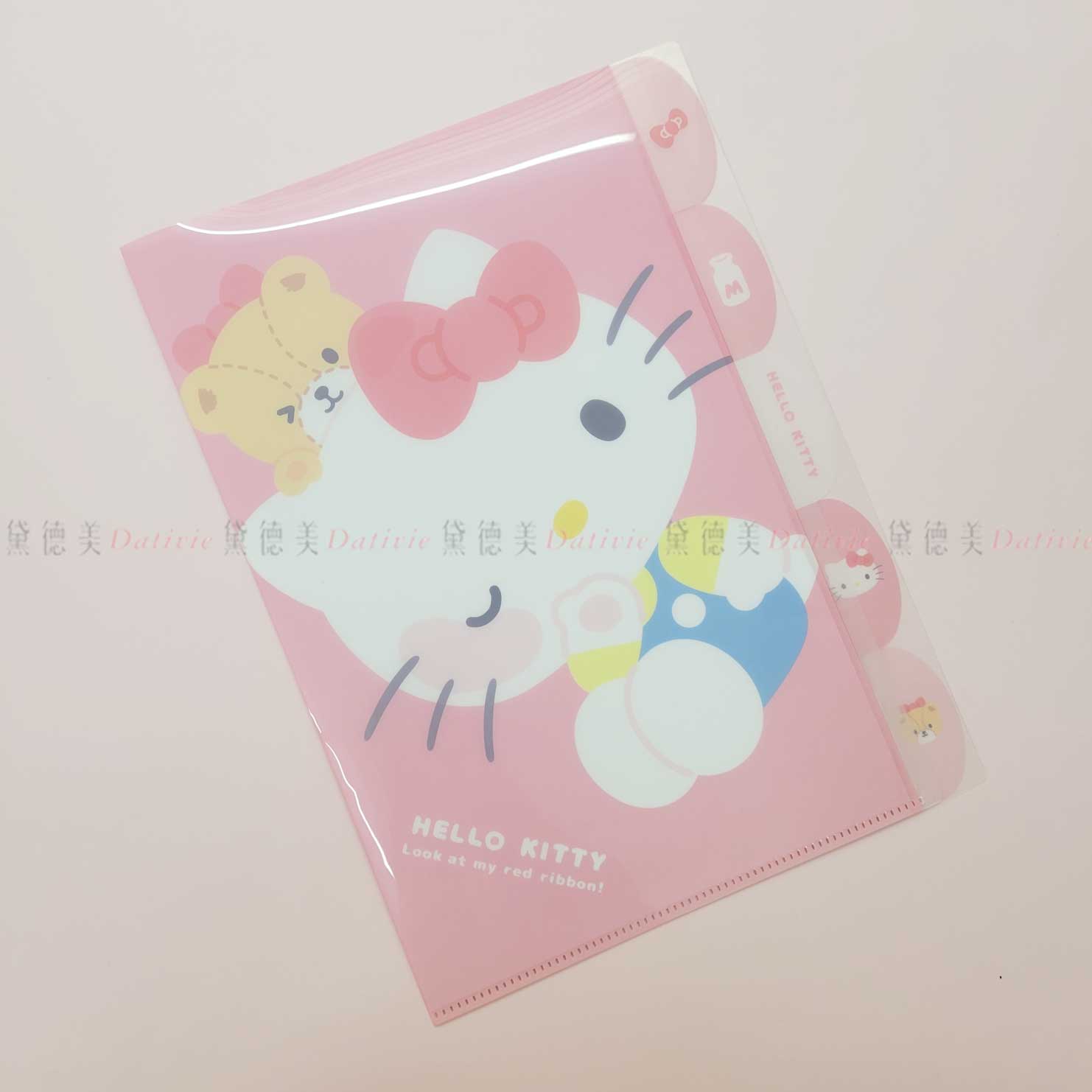 五層資料夾-HELLO KITTY 三麗鷗 SANRIO 凱蒂貓 文件夾 日本進口正版授權