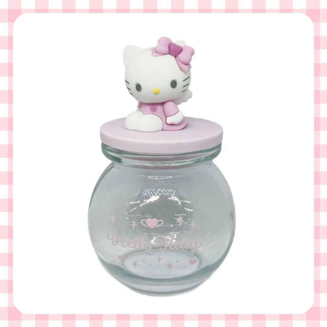 玻璃收納罐擺飾-三麗鷗 KITTY SANRIO 日本進口正版授權