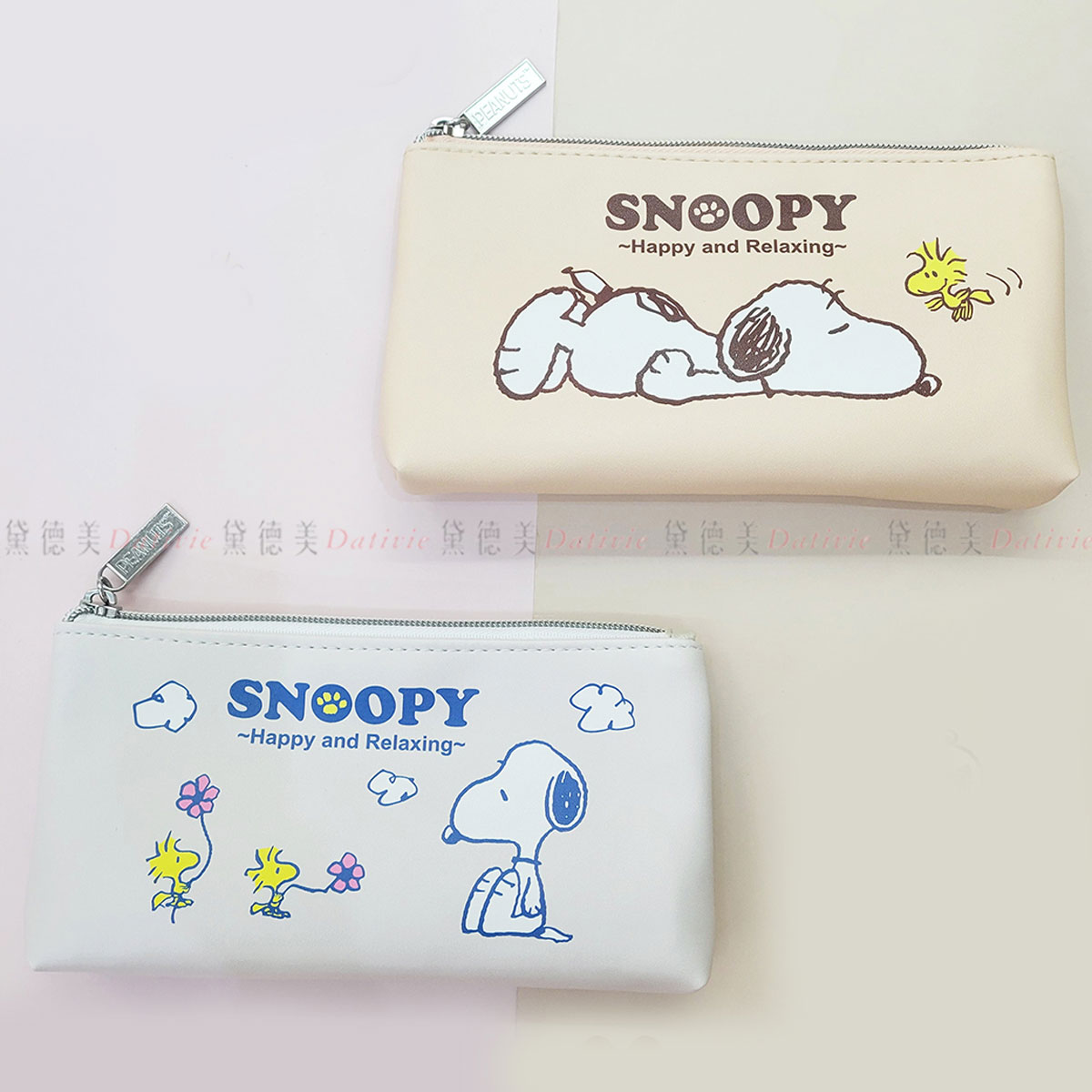 三角開窗筆袋-史努比 SNOOPY PEANUTS 正版授權