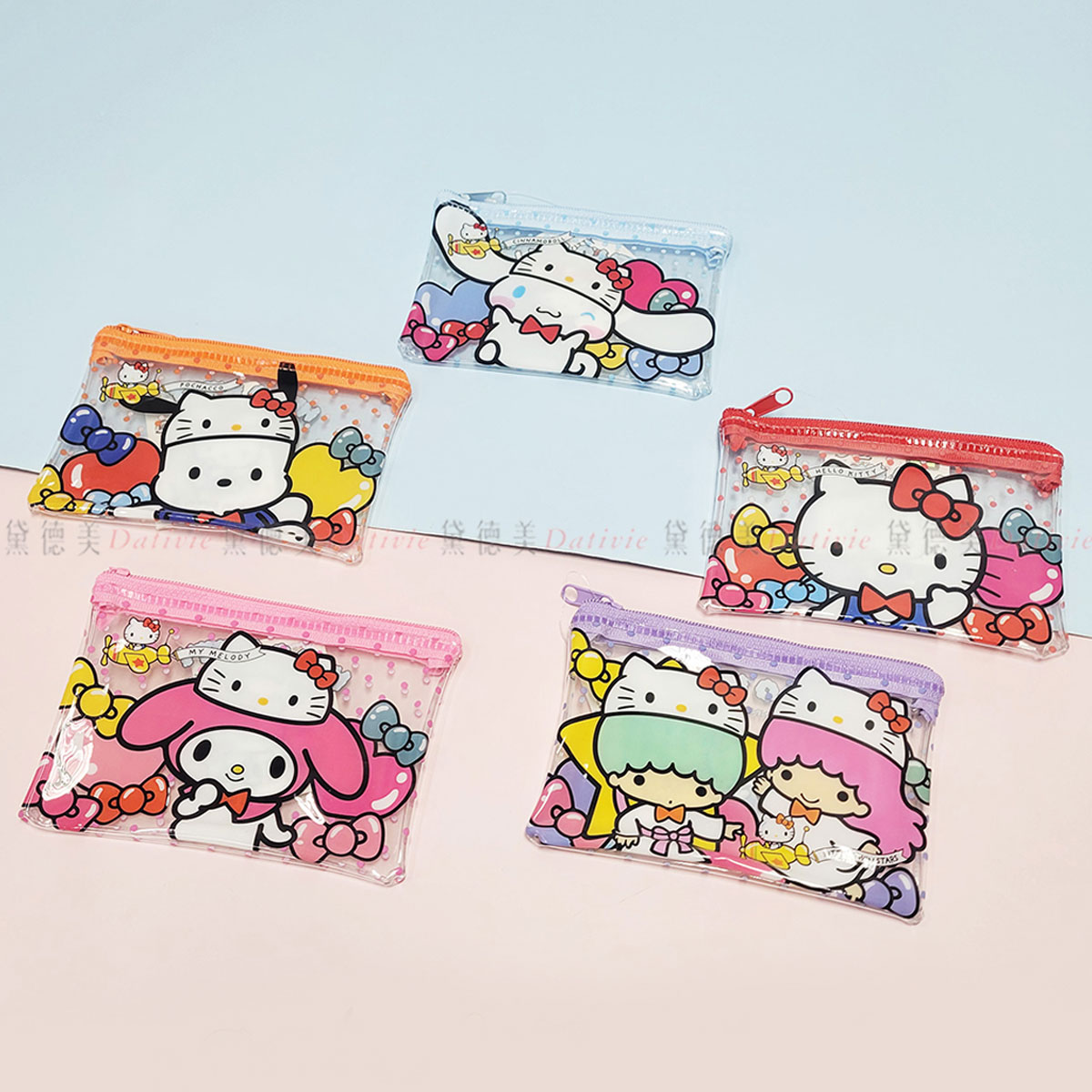 拉鍊扁袋零錢包-三麗鷗 Sanrio 日本進口正版授權