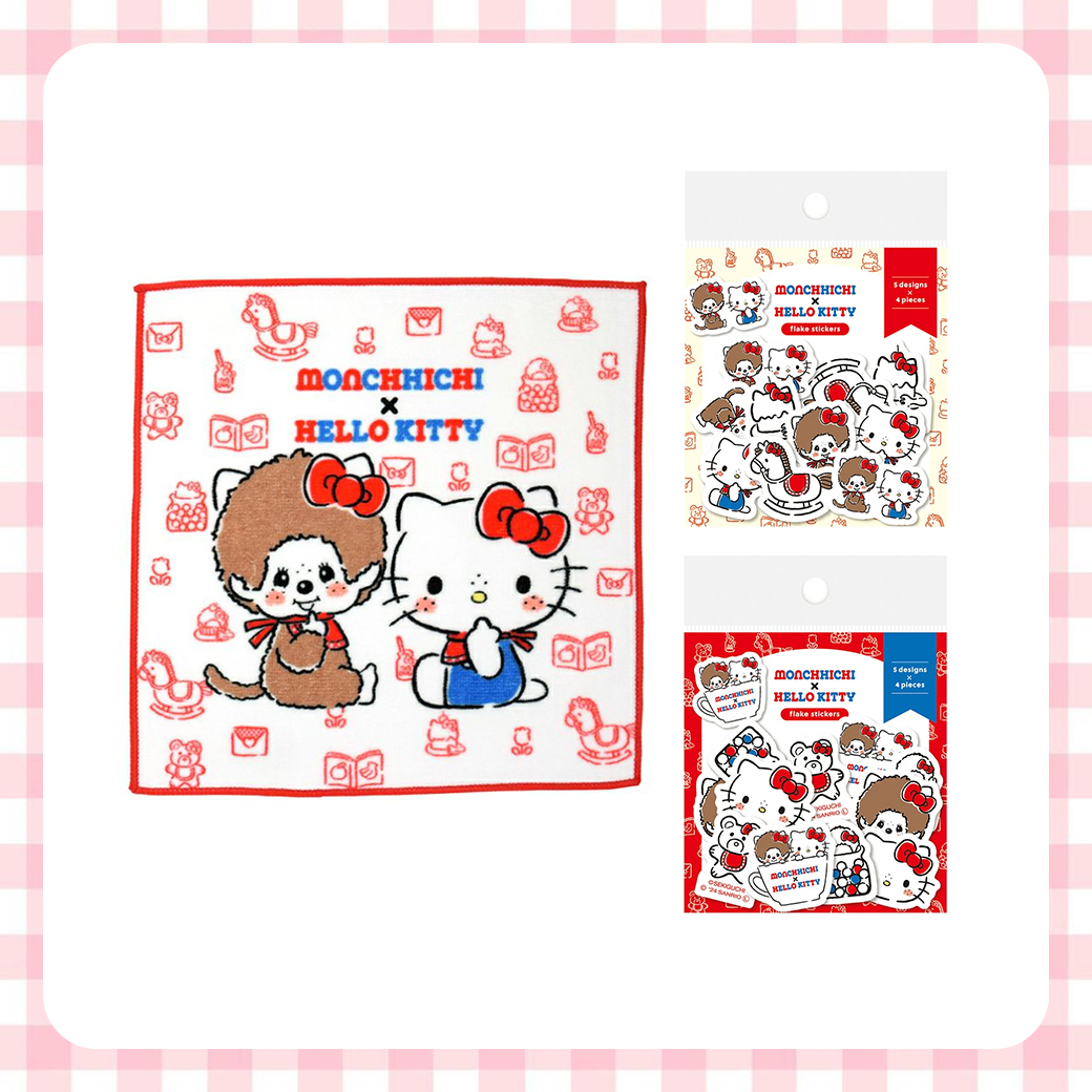 方巾&貼紙包-HELLO KITTY 三麗鷗 Sanrio 日本進口正版授權