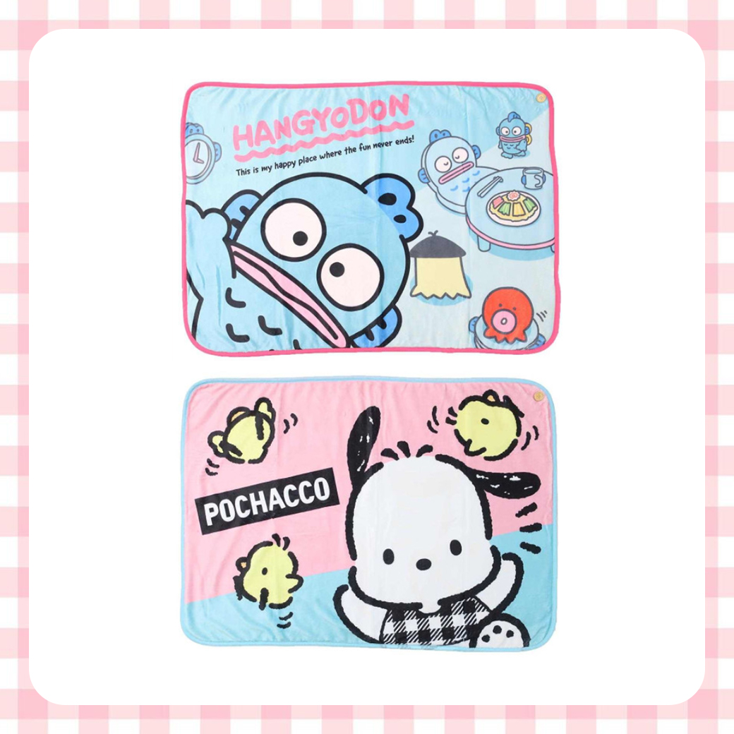 毛毯-帕洽狗 人魚漢頓 三麗鷗 Sanrio 日本進口正版授權