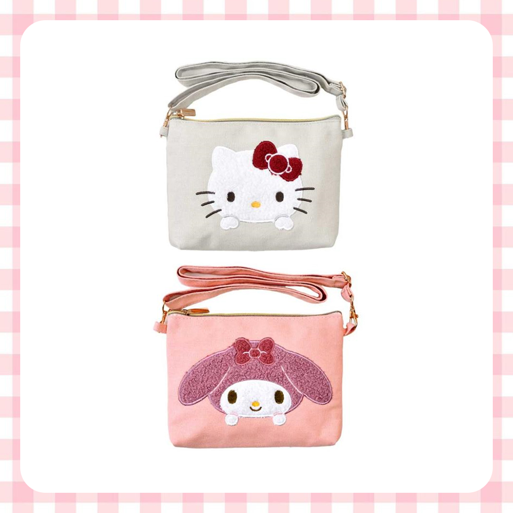 斜背包-HELLO KITTY 美樂蒂 三麗鷗 Sanrio 日本進口正版授權