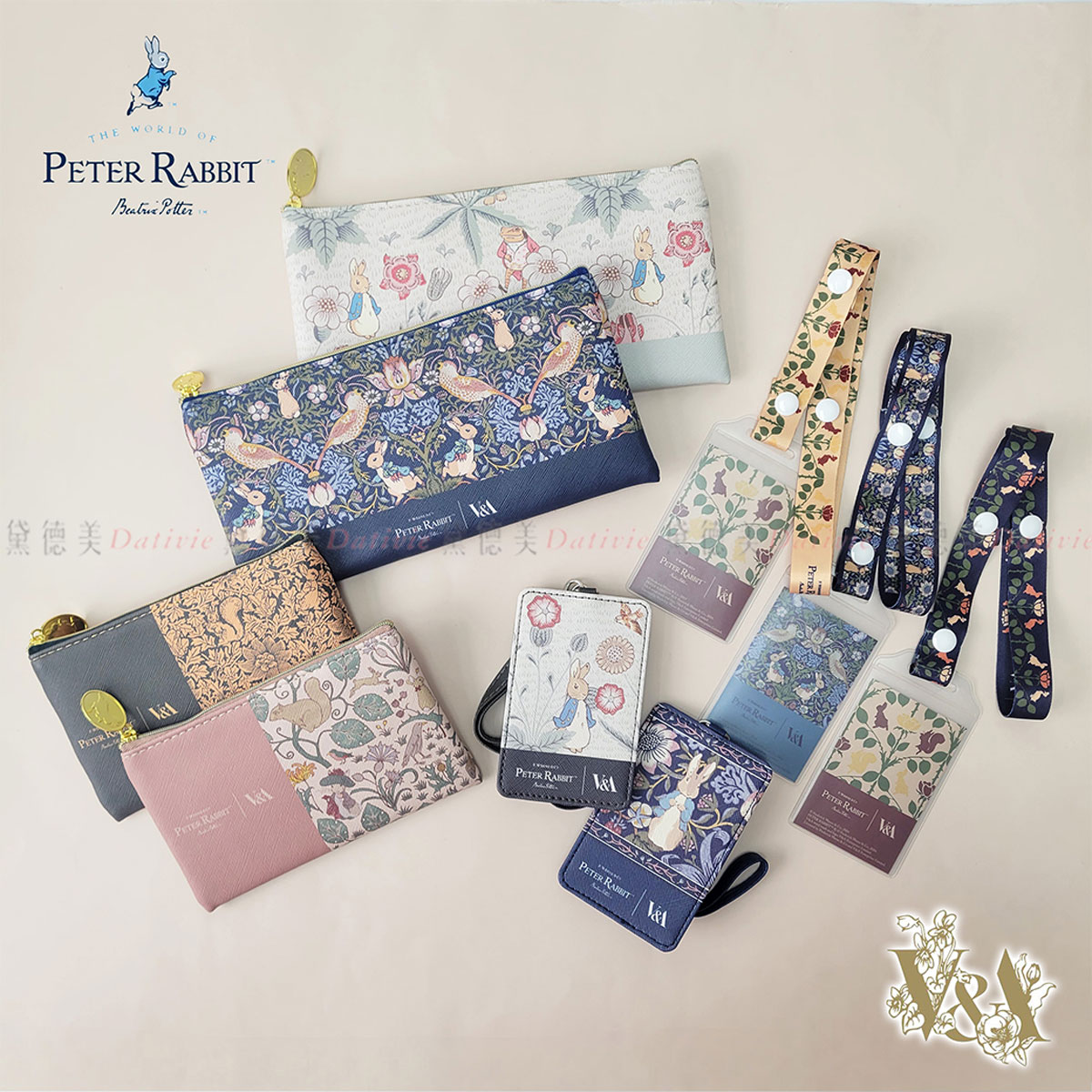 拉鍊袋&票卡套&證件帶扣-彼得兔 Peter Rabbit 維多利亞與亞伯特博物館 V&A 聯名正版授權