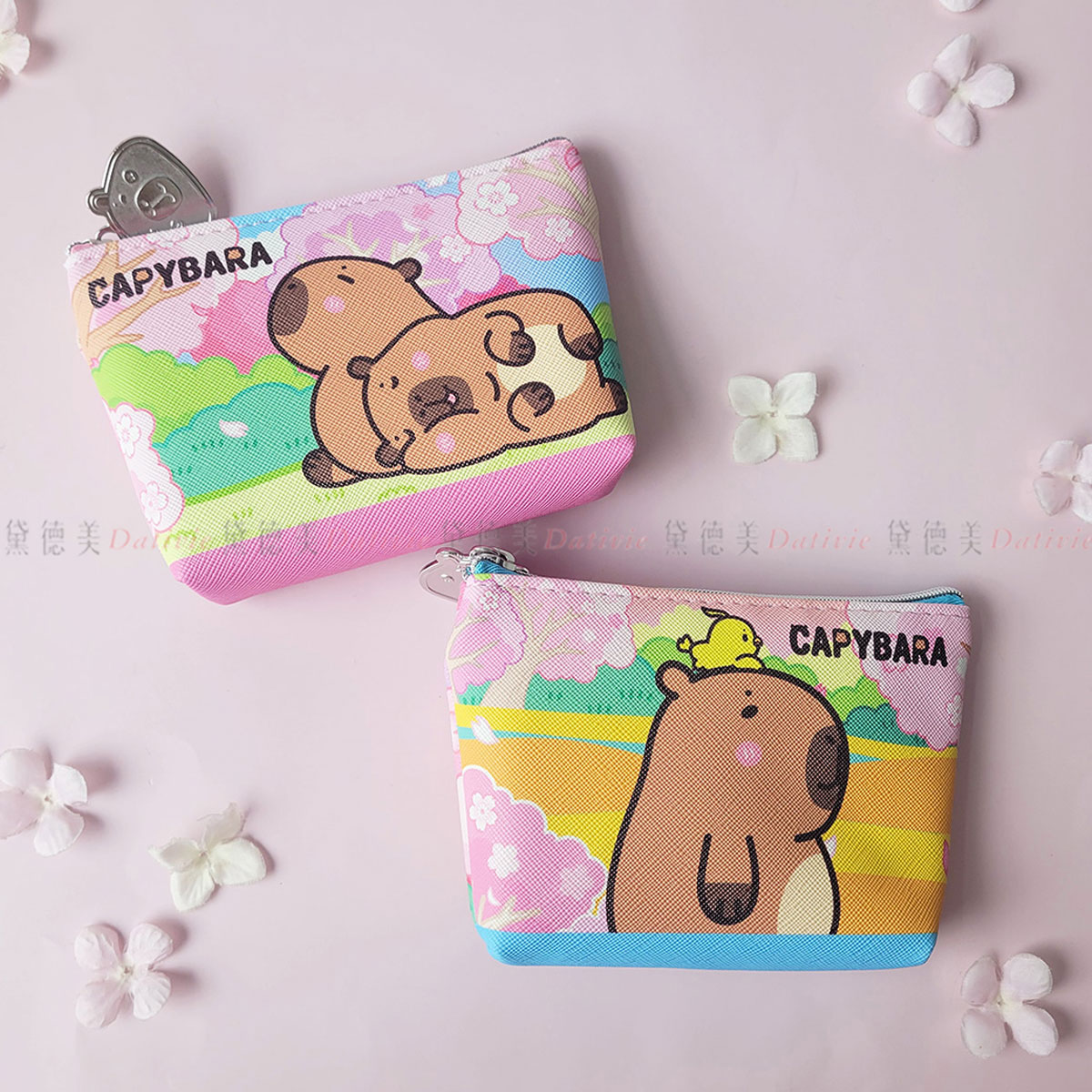 皮質造型零錢包-卡皮巴拉 CAPYBARA 正版授權