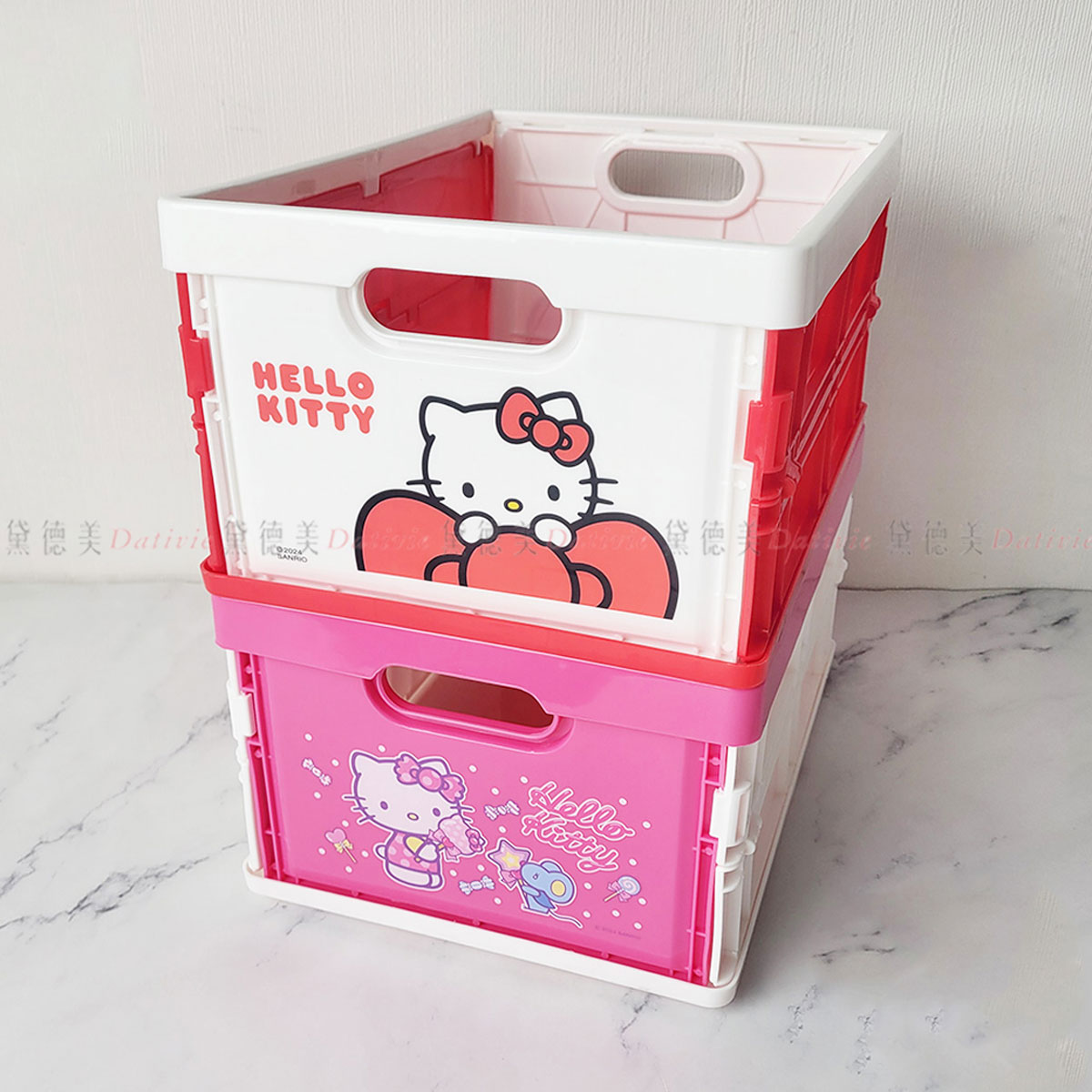 摺疊收納箱-HELLO KITTY 三麗鷗 SANRIO 正版授權