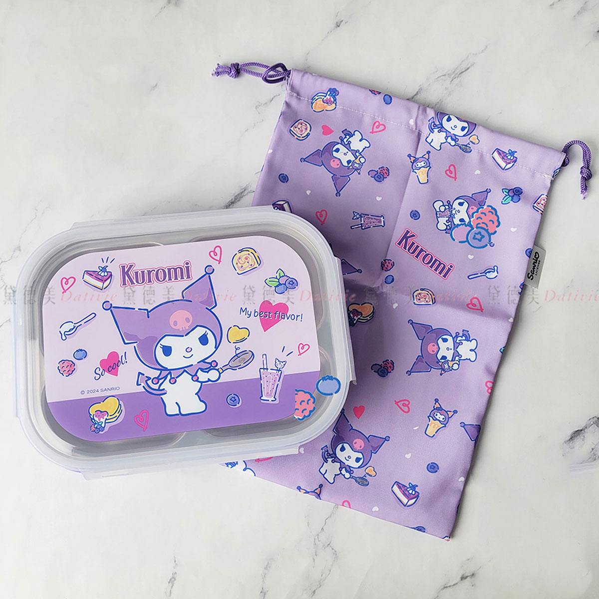 不鏽鋼餐盤附袋-酷洛米 三麗鷗 SANRIO 正版授權