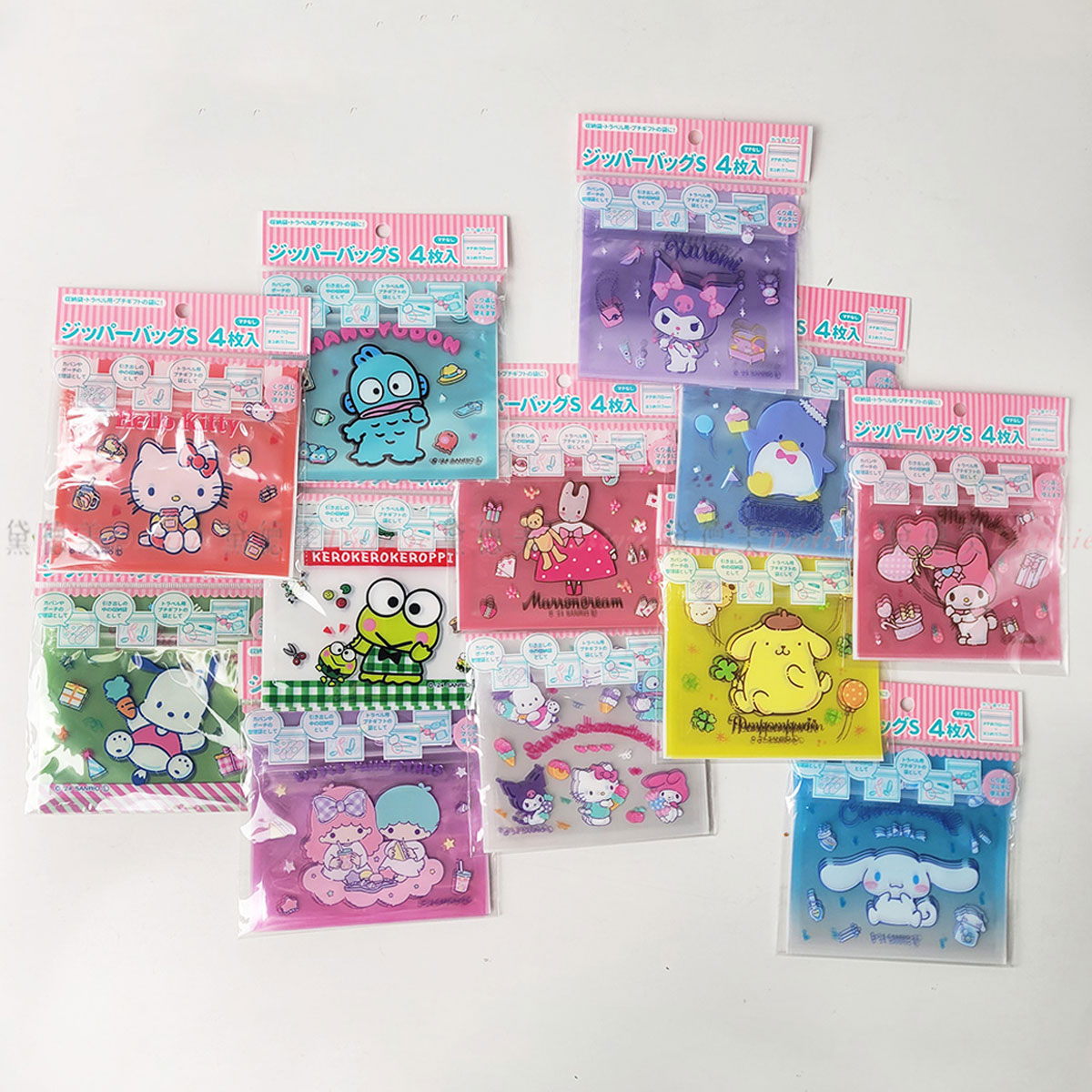 夾鏈袋4入-三麗鷗 Sanrio 日本進口正版授權