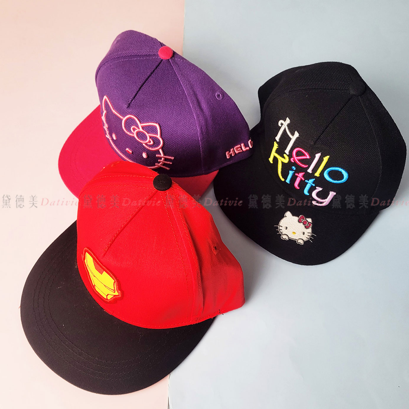 刺繡鴨舌帽-HELLO KITTY 三麗鷗 SANRIO 漫威 MARVEL 正版授權