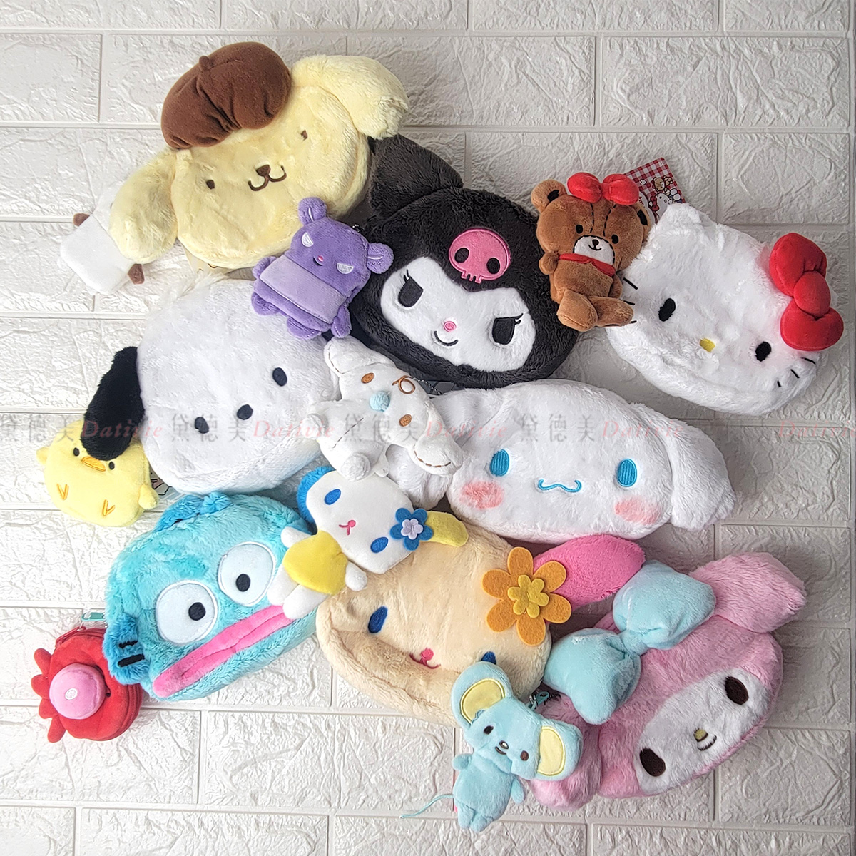 絨毛收納包2入組-三麗鷗 Sanrio 日本進口正版授權
