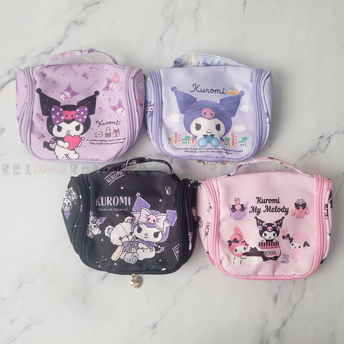 尼龍化妝盥洗包-酷洛米 三麗鷗 SANRIO 正版授權