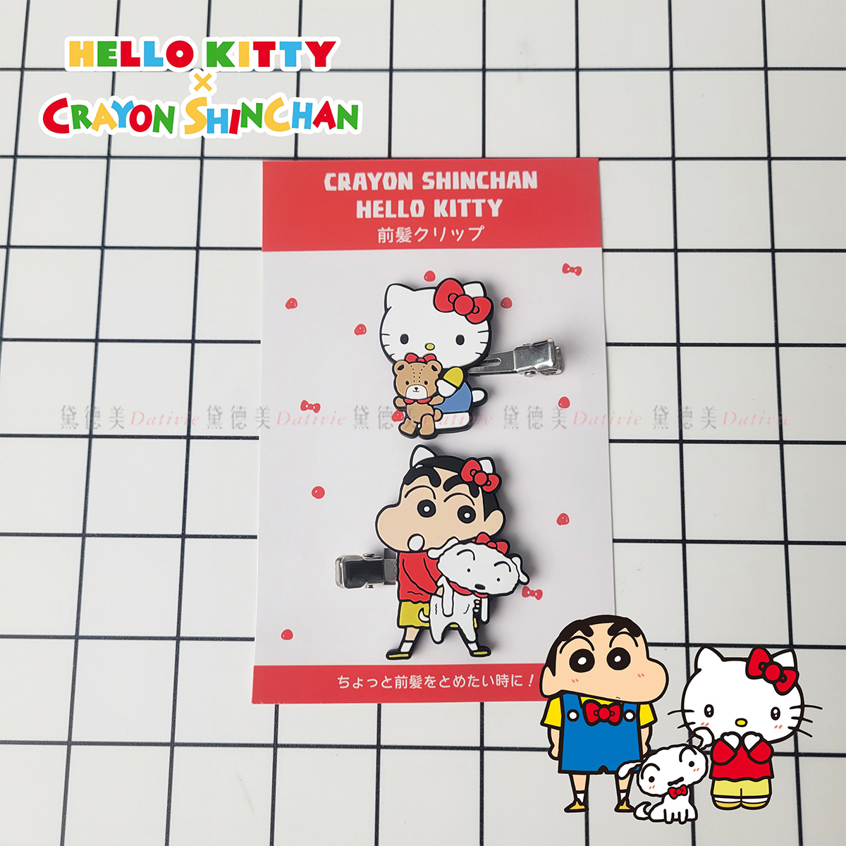髮夾2入組-三麗鷗 Sanrio 蠟筆小新 CRAYON SHINCHAN 日本進口正版授權