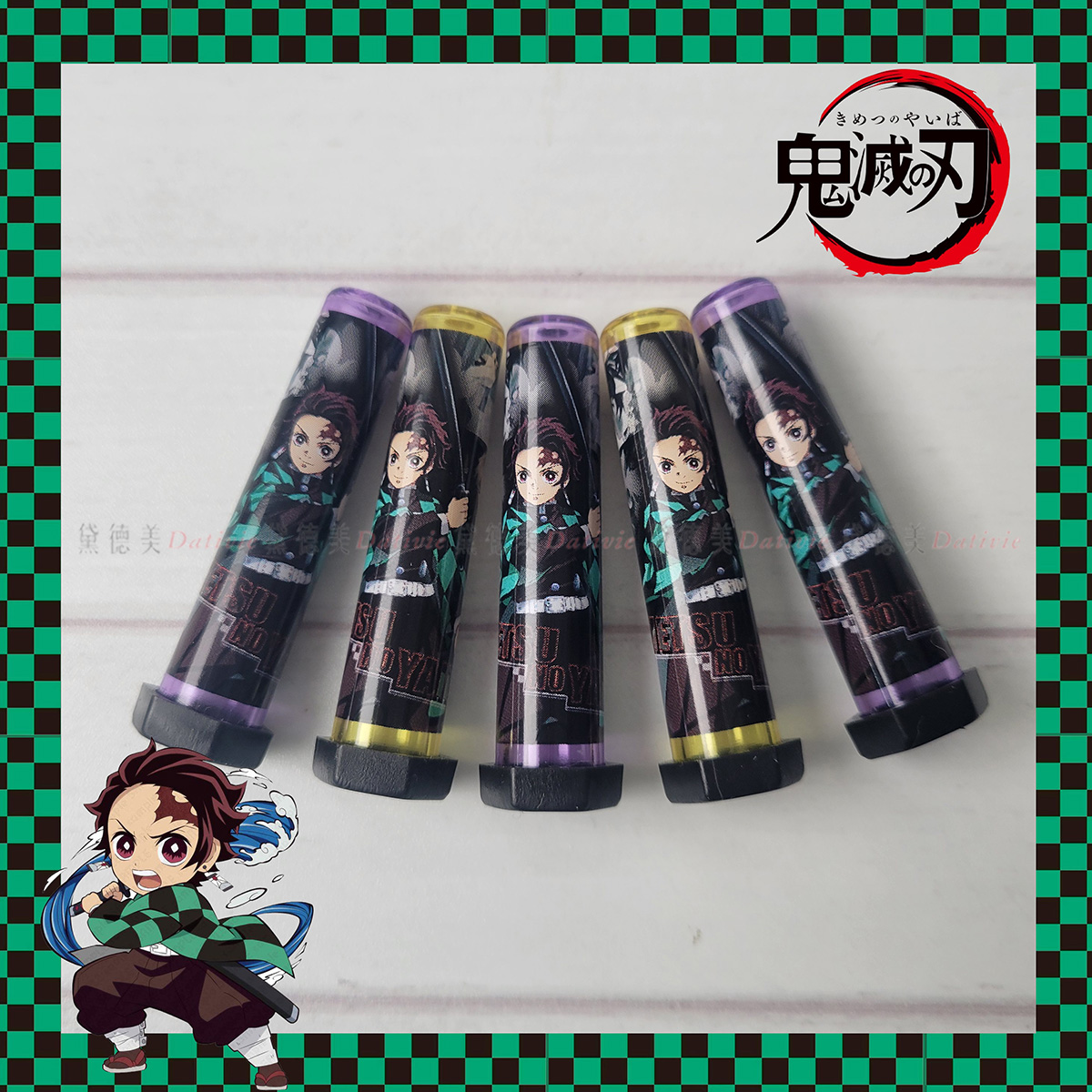 筆蓋5入組-鬼滅之刃 日本進口正版授權