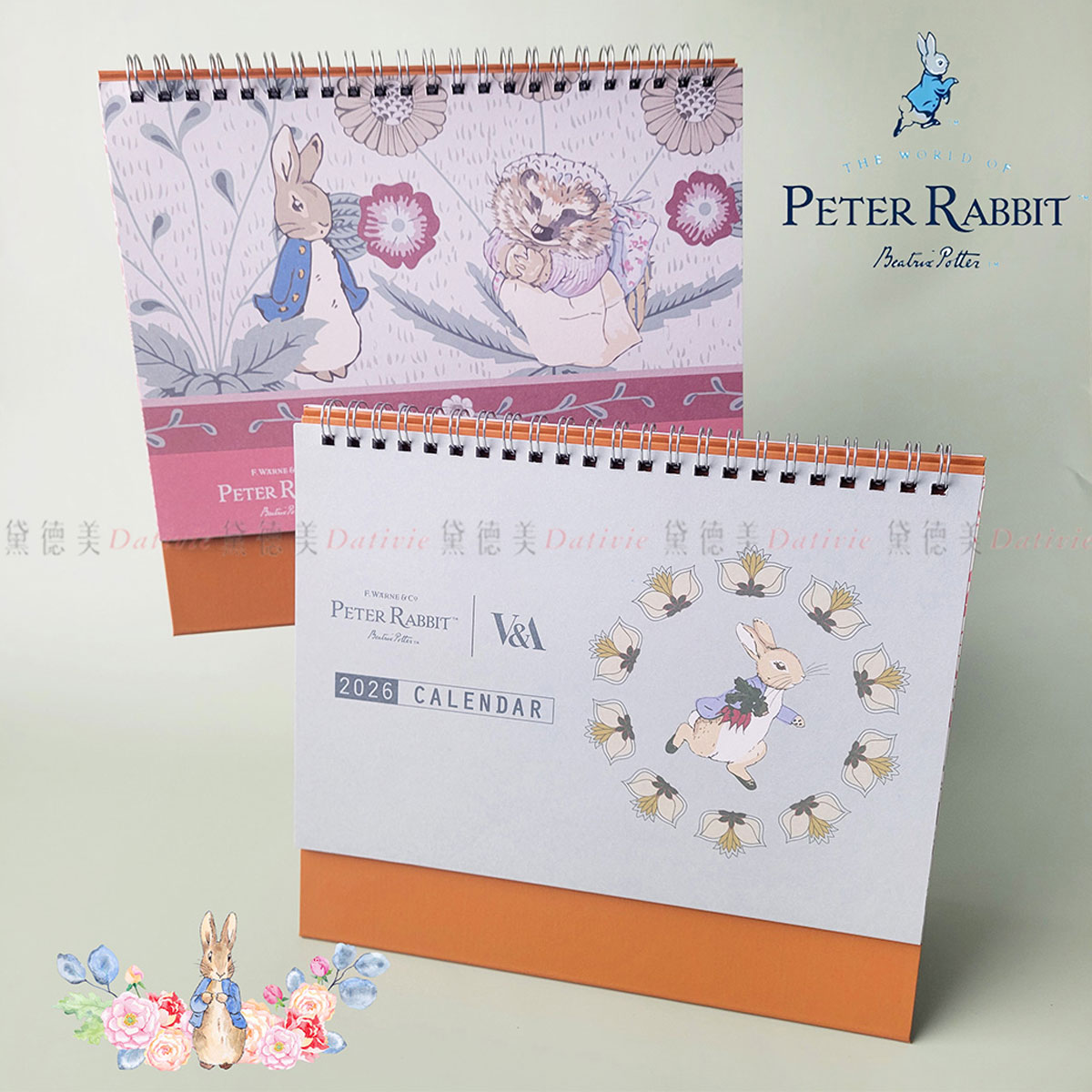 2026桌曆-彼得兔 Peter Rabbit 維多利亞與亞伯特博物館 V&A 聯名正版授權