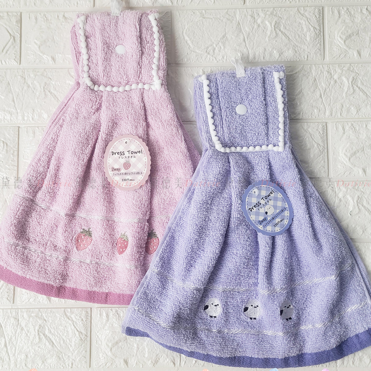 日本 純棉 刺繡 擦手巾