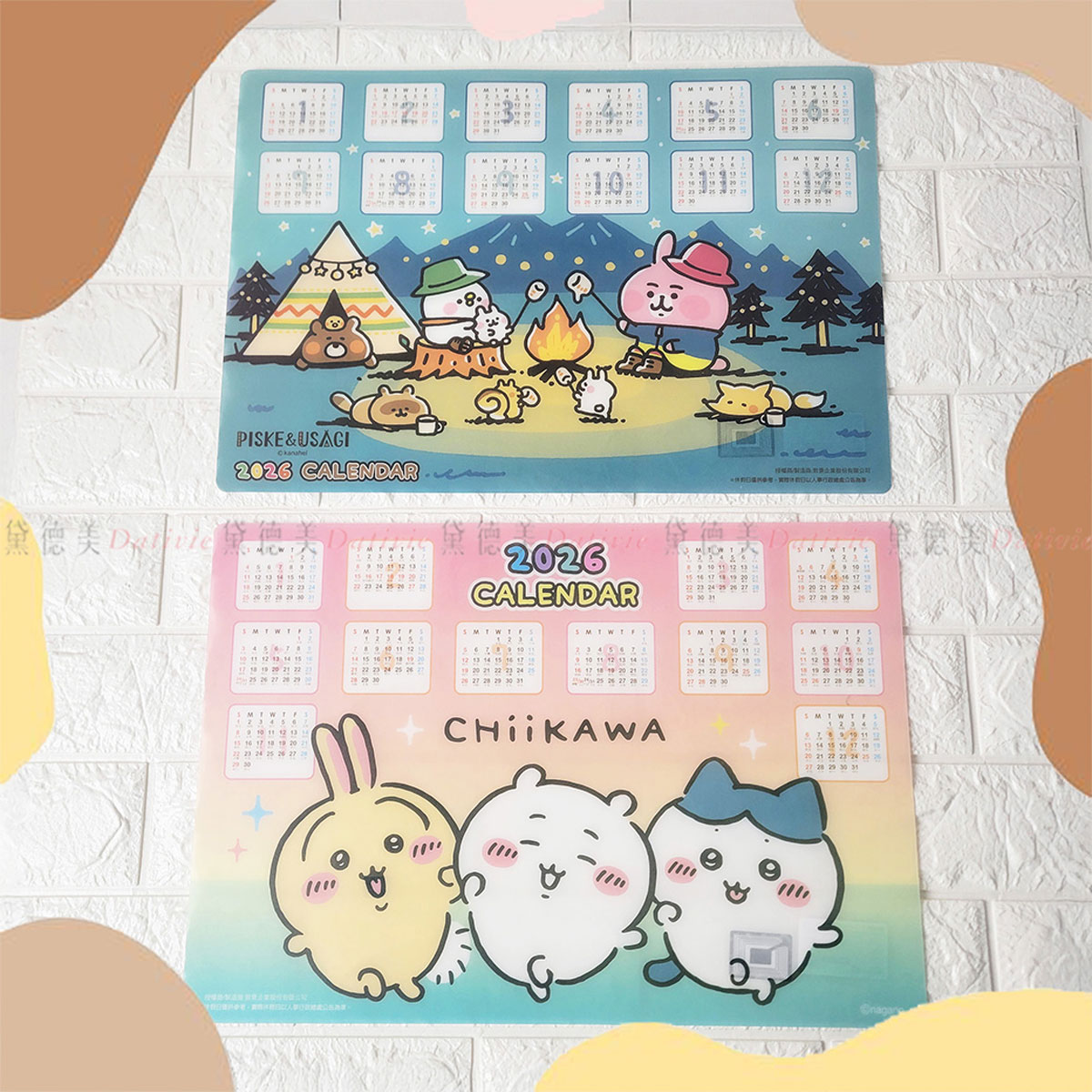 桌墊年曆-吉伊卡哇 CHIIKAWA 卡娜赫拉 Kanahei 正版授權