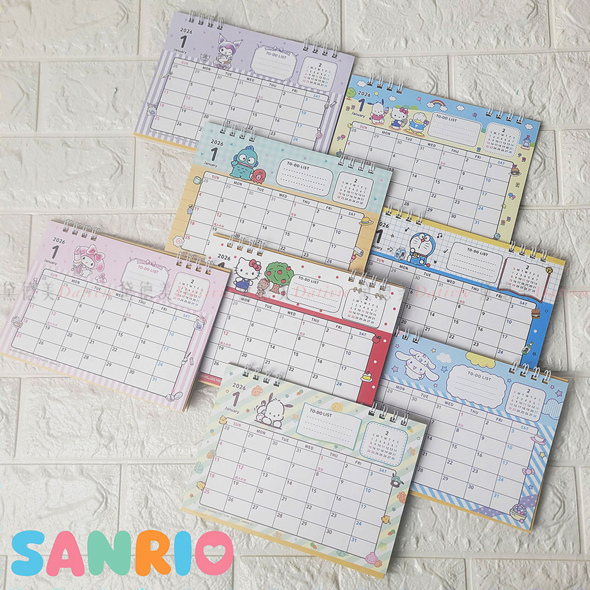 2026桌曆-三麗鷗 Sanrio 哆啦A夢 DORAEMON 日本進口正版授權