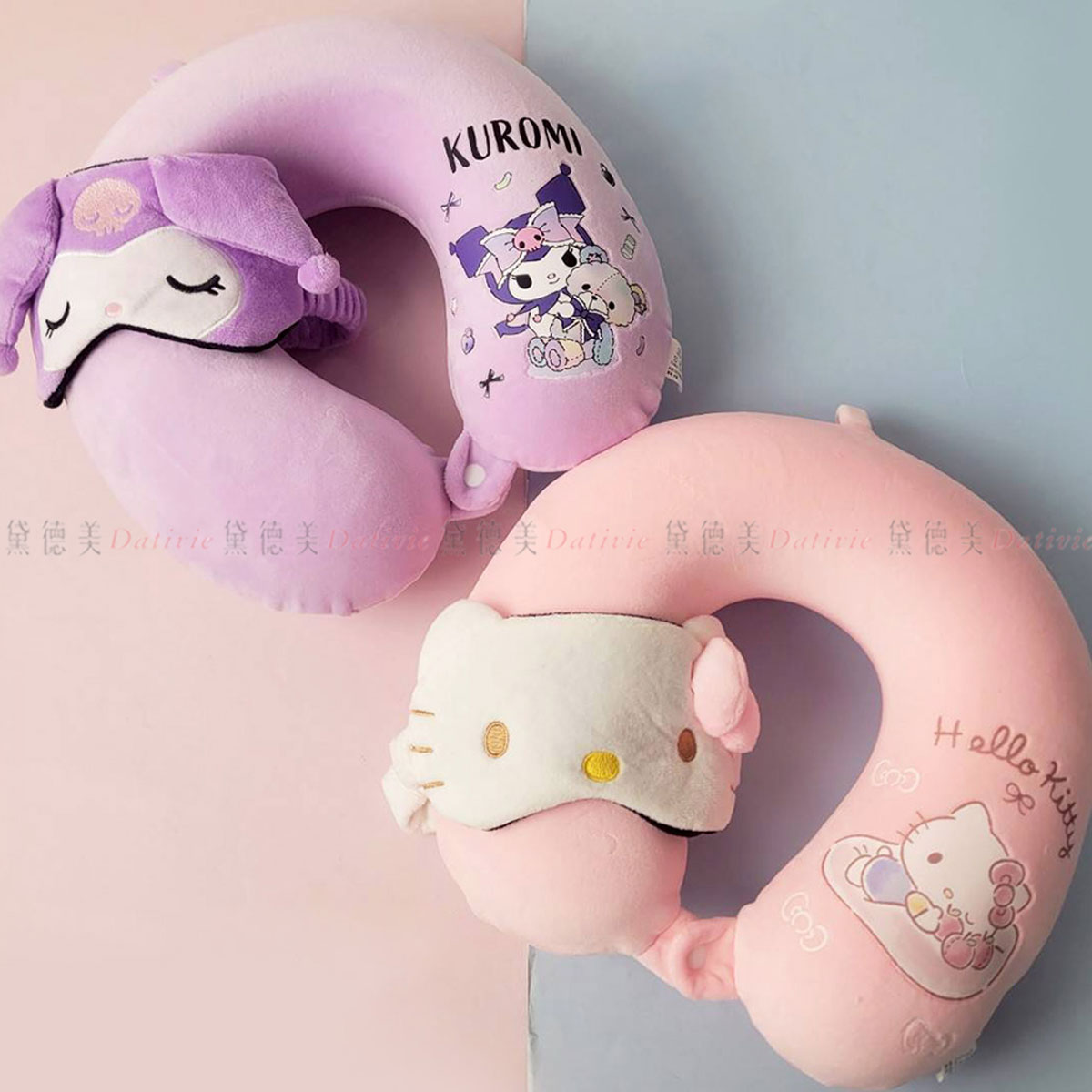 旅行頸枕&眼罩組-三麗鷗 SANRIO 正版授權