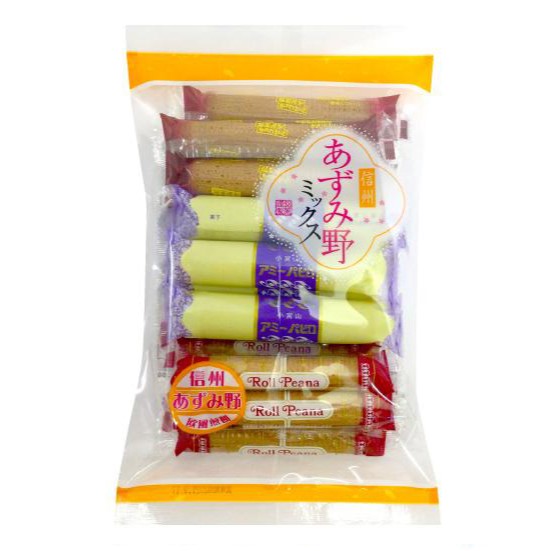 綜合蛋捲 花生 味噌 蜂蜜 16入 157g-小宮山製菓 日本進口製造
