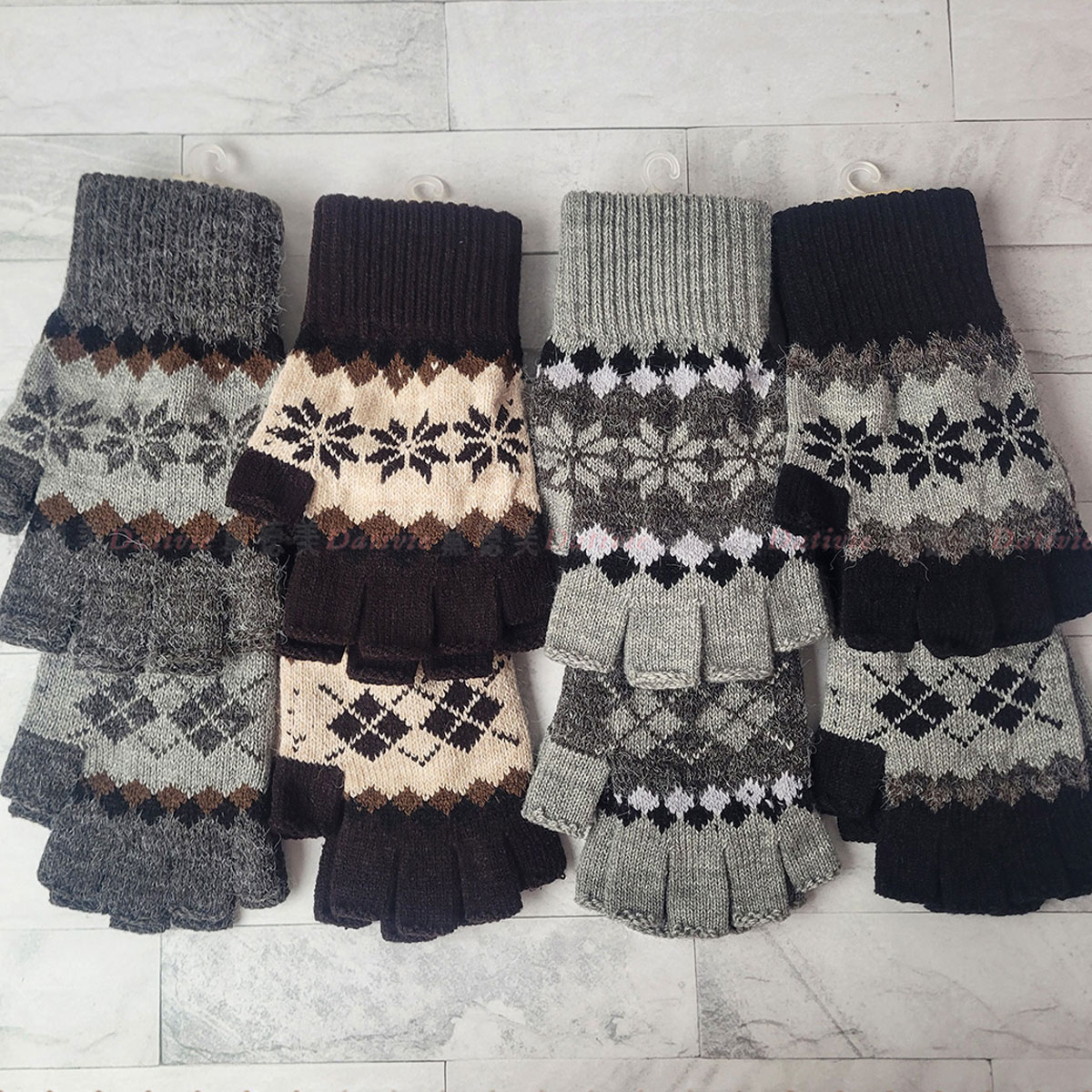 菱格19cm 雪花20cm 半指 手套