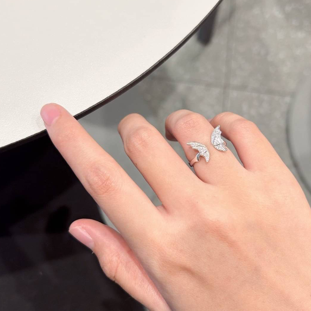 預購-泰國 全925純銀戒指 時尚蝴蝶可調式戒指